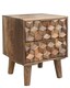 image 2 of Geometric 2 Drawer Bedside - Mango Wood - L40 x W40 x H50 cm - Mango Light Finish