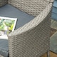 image 8 of Outsunny 4PC Outdoor Rattan Armchair Wicker Dining Chair Set for Garden Grey