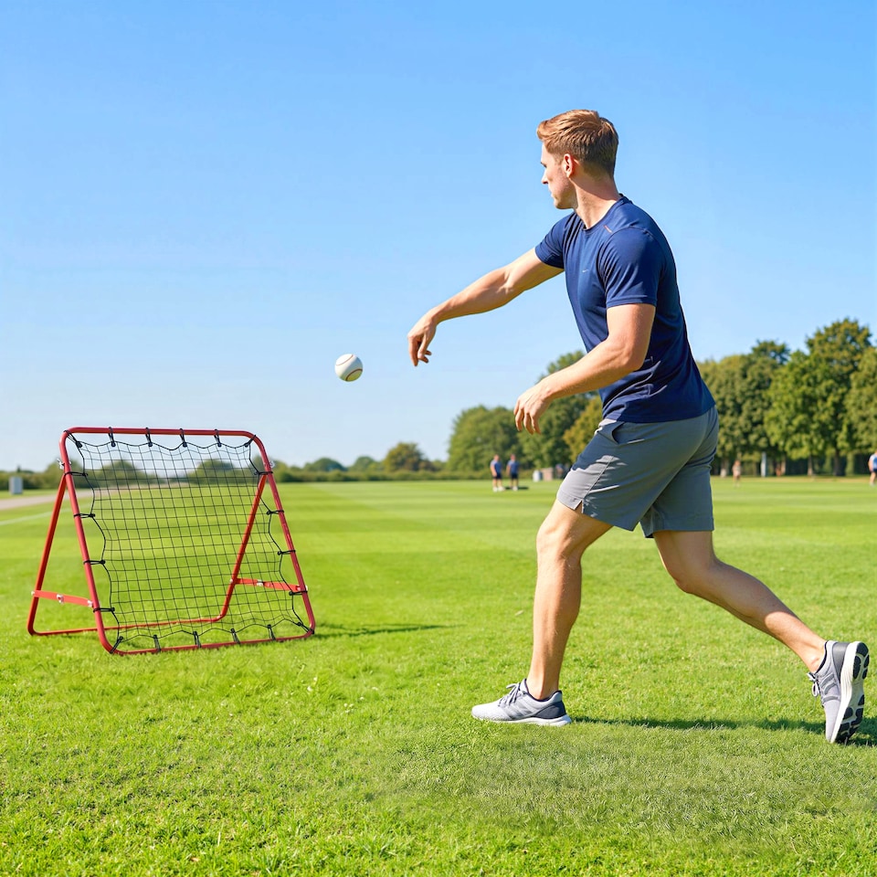 image 1 of HOMCOM Rebounder Net Goal for Kids, Adults, Baseball, Football Training