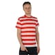 image 1 of Red and White Striped Short Sleeve Top Red | S