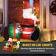 image 3 of HOMCOM Inflatable Santa Claus with Sled and Reindeer Xmas Décor LED Lights