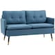 image 6 of HOMCOM Modern Upholstered Two Seater Sofa for Living Room Dark Blue