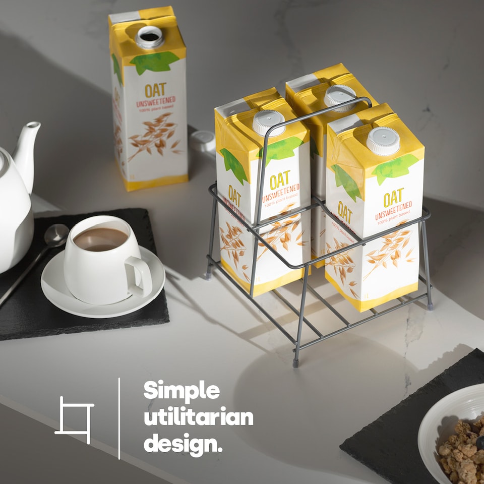 image 1 of Wire Milk Bottle Holder 4 BTL