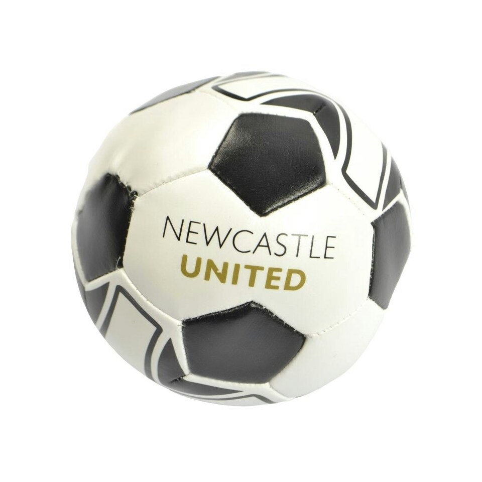image 1 of Newcastle United FC Mini Soft Football - Black/White - 4in