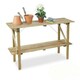image 1 of Primrose 2 Tier Easy Store Wooden Greenhouse Staging