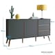 image 4 of Otto Sideboard Large 2 Door with Drawers in Grey | Grey