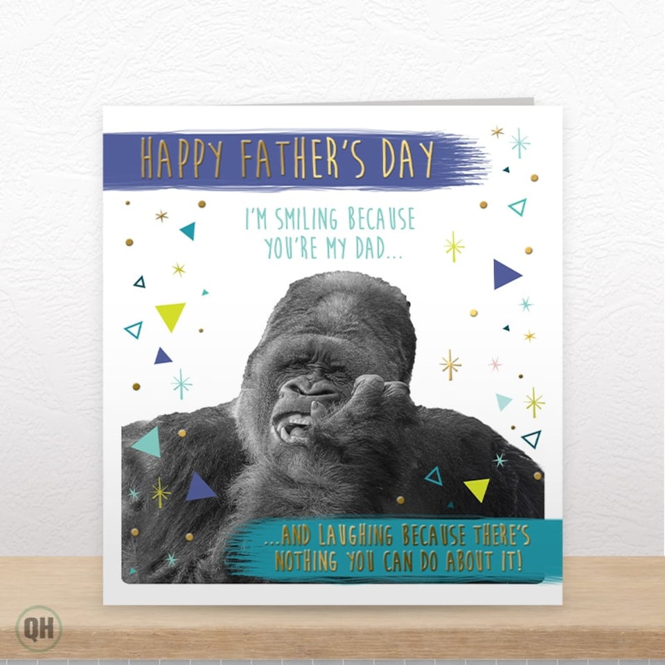 image 1 of I'm Smiling Because You're My Dad Funny Father's Day Card