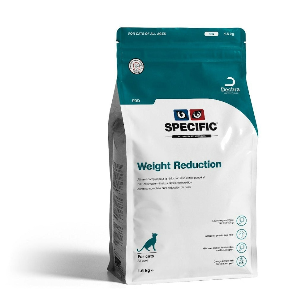 image 1 of Dechra Specific FRD Weight Reduction Dry Cat Food - 1.6kg x 3