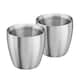 image 6 of Set of 2 Stainless Steel Espresso Coffee Cups – 90ml Double Wall Insulated Mini Drinking Mugs Red