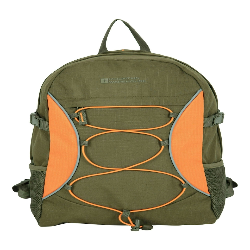 image 1 of Mountain Warehouse Bolt 18L Backpack Rucksack Padded Straps Multi Pocket Day Bag Green | Khaki