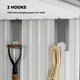 image 8 of Outsunny 6.5x4FT Garden Shed Lockable Metal Tool Shed Light Grey Wood Effect Grey | Light Grey