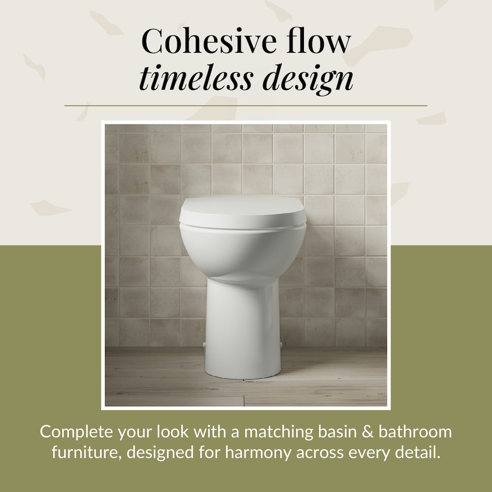 image 1 of Comfort Height Back To Wall Toilet Pan   - 440mm x 370mm x 530mm