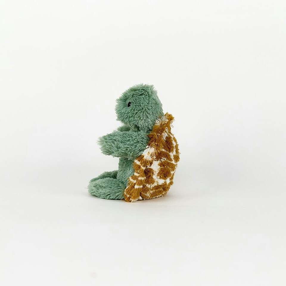 image 1 of Warmies Mini Turtle Plush Mini Size, Fully Microwavable and Weighted Cuddly Toy for Anxiety, Chill in The Freezer or Heat in Microwave, Soft Toy Heat Pad