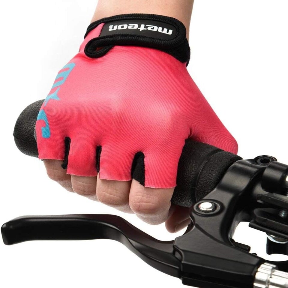 image 1 of Meteor Kids Bike Gloves – Breathable, Non-Slip, Padded for Comfort & Safety Pink | One Pink | JR S