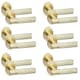 image 1 of Golden Grace 6 Pairs Knurled T-Bar Door Handles in Satin Brass Finish | Gold | 6 Pairs
