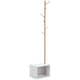 image 6 of HOMCOM Coat Rack Storage Bench Hallway Tree Hat Hanger Entryway Bedroom Stand