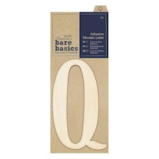 Adhesive Wooden Letter Q (1pc)