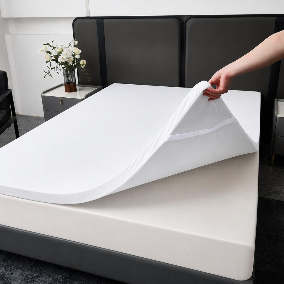 image 1 of Ezysleep 5cm Cooling Hydro Foam Mattress Topper Pressure Relieving Design Soft Comfort