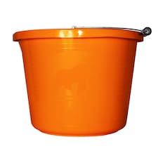 Red Gorilla Premium Bucket - Heavy-Duty Recyclable Plastic Bucket with Metal Handle | Orange