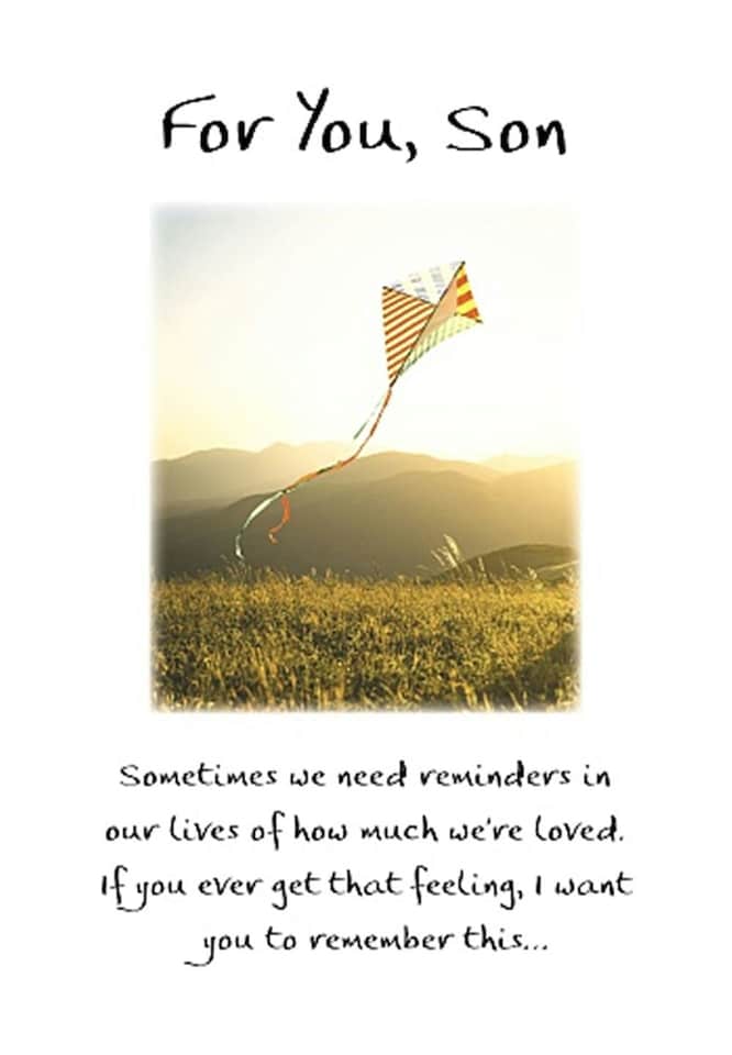 image 1 of For You Son Sentimental Verses Keepsake Greeting Card