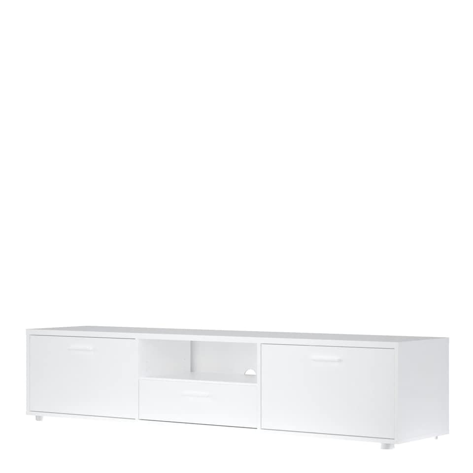 image 1 of Media TV Unit with 2 Doors 1 Drawer 177cm White