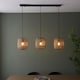 image 5 of Mathias Bar Pendant Ceiling Lamp, Natural Bamboo, Plywood, Matt Black Paint