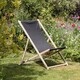 image 5 of Harbour Housewares Folding Wooden Deck Chairs - Black - Pack of 2