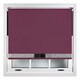 image 1 of FURNISHED Blackout Roller Blind with Silver Glitter Trim and Black Bow Trimmable Window Shade | Purple | Aubergine | (W) 130cm x (L) 165cm