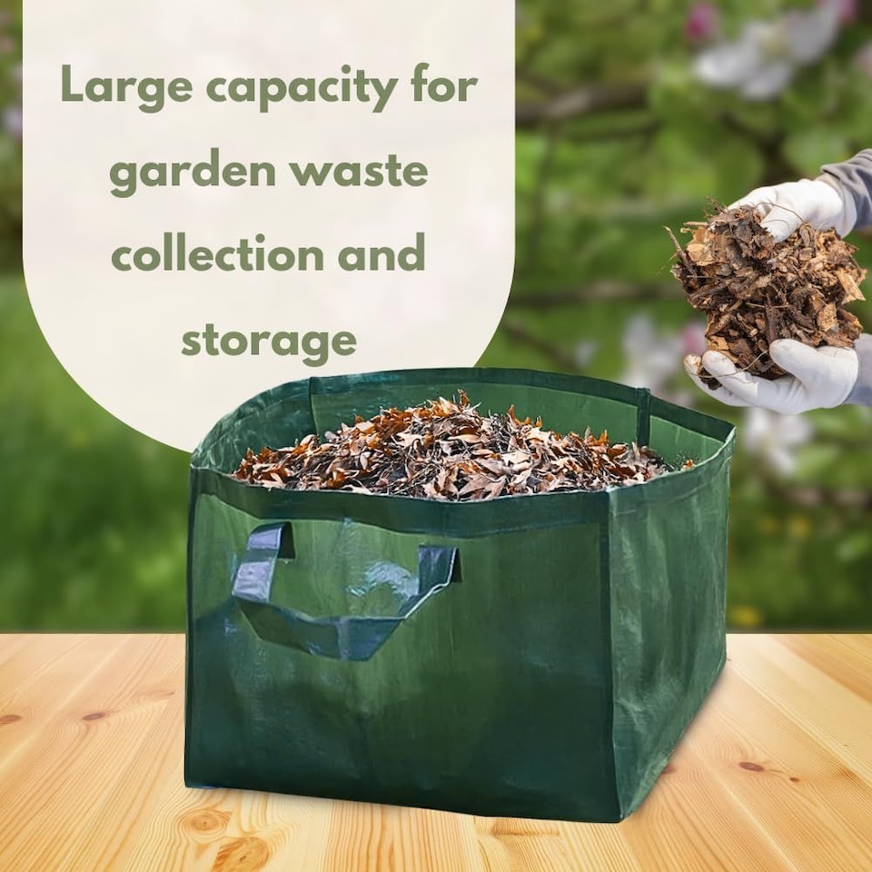 フランスマダガスカルのマルシェバック　ダークグリーン かごバッグ　貴重品　M Marco Paul 82L Garden Waste Bag - Tesco Groceries