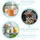 image 2 of Argon Tableware 5pc Scandi Storage Jar Set with Leather Loop Lids