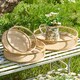 image 2 of Set of 3 Bamboo Nesting Trays N/A
