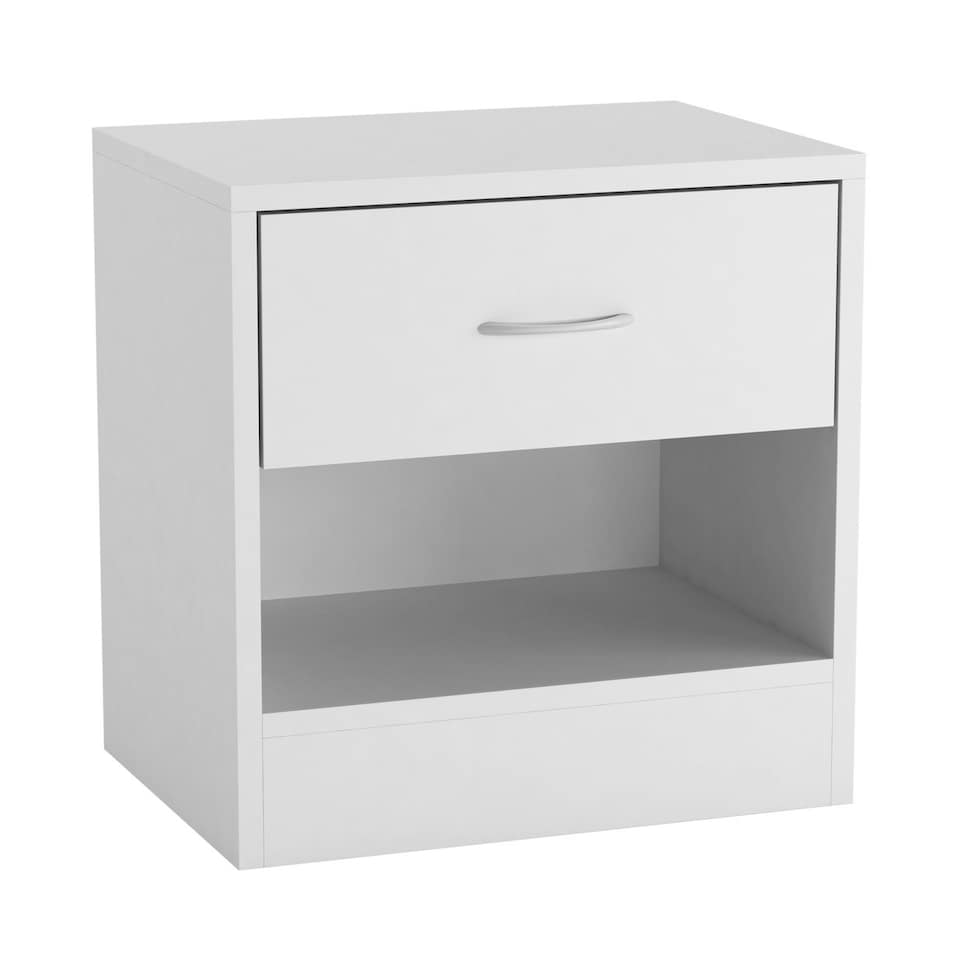 image 1 of 1-Drawer Wooden Bedside Cabinet Brown | Colour: Antique Oak