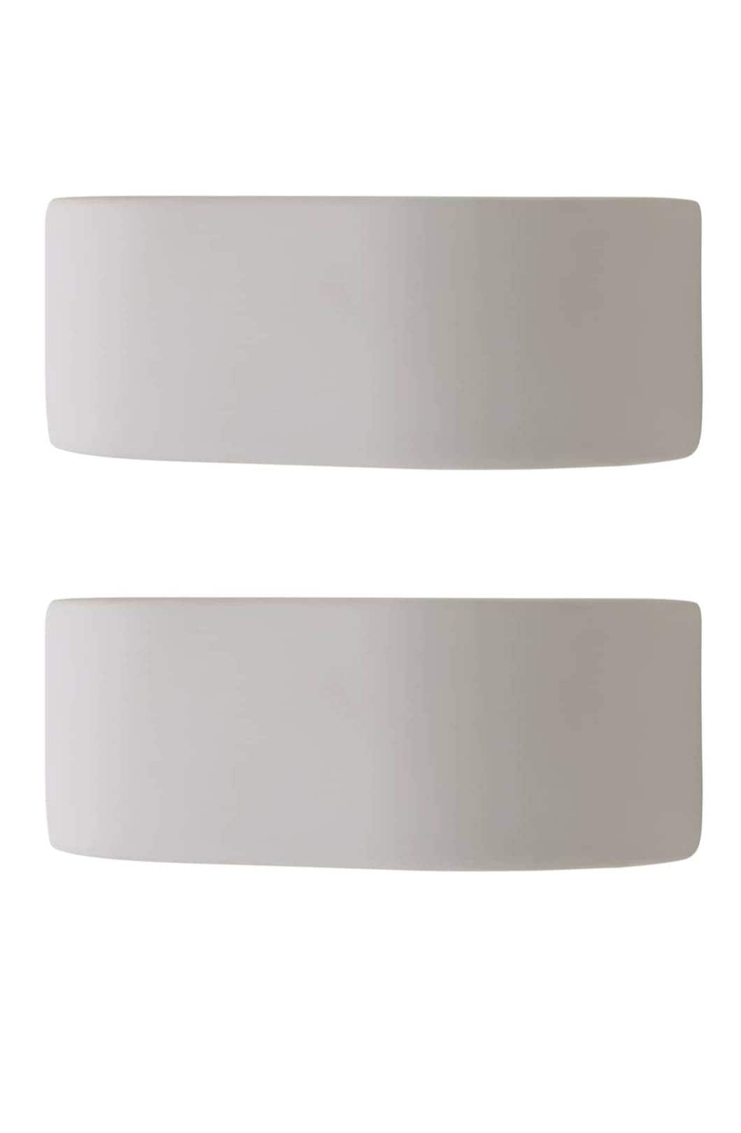 ValueLights Pair Ceramic Paint Me White Indoor Wall Lights