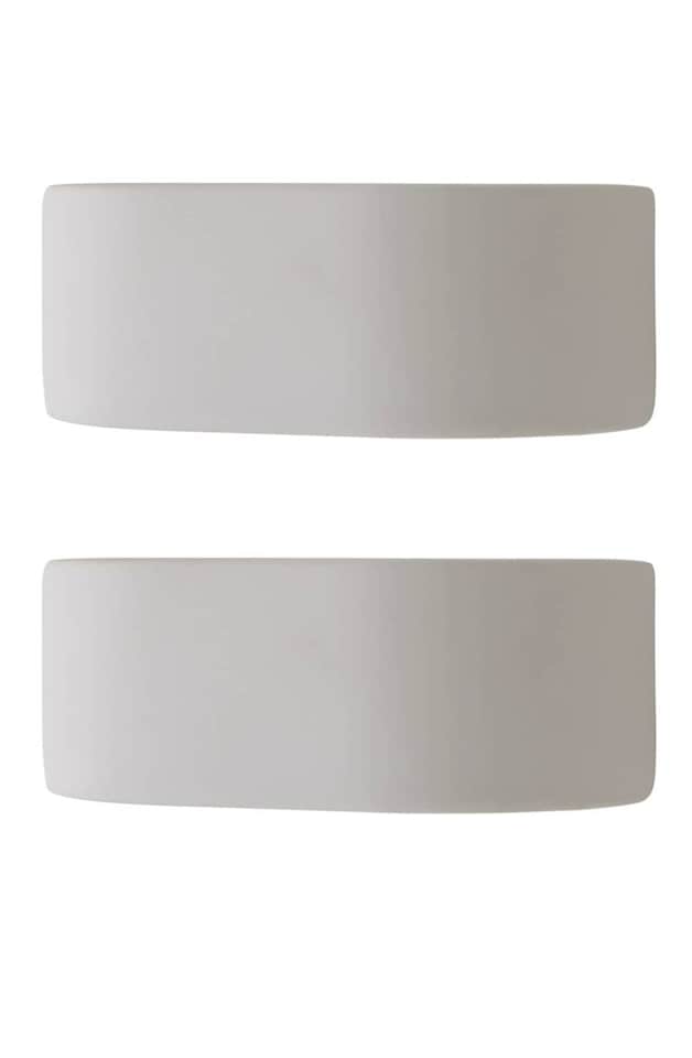 image 1 of ValueLights Pair Ceramic Paint Me White Indoor Wall Lights
