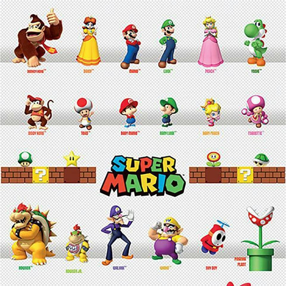 image 1 of Super Mario Poster Character Parade 278 - Multicoloured - One Size