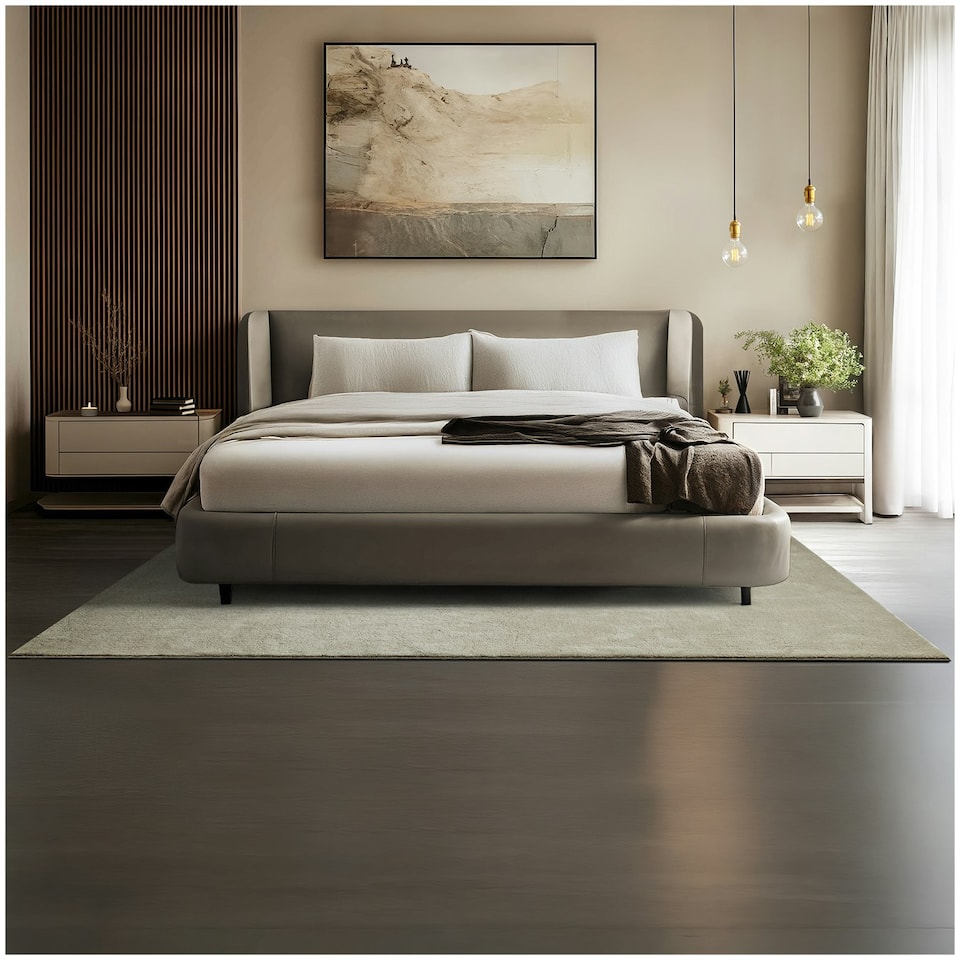 image 1 of Rug Zonelle - short pile and ultra-soft, rectangular or round Yellow | Sand | 160 x 230 cm