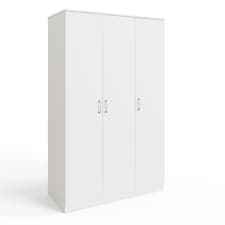 Bailey 3 Door Wardrobe | White | White