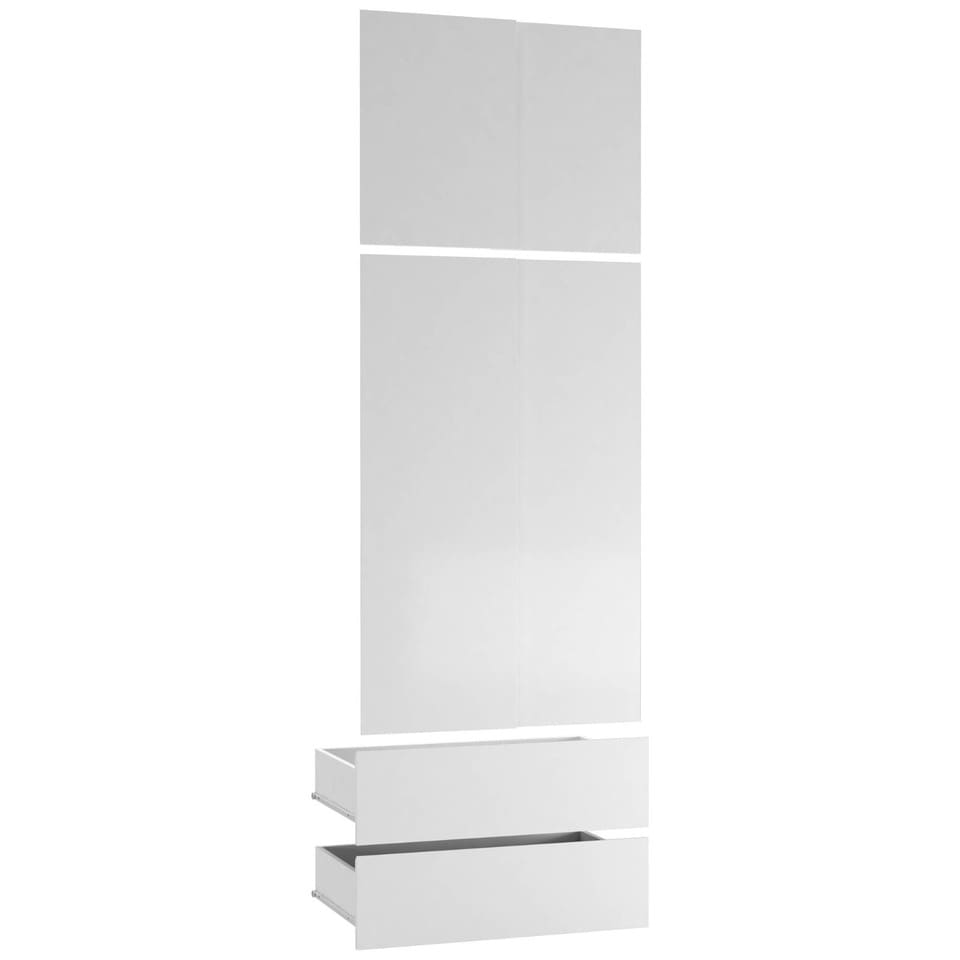 image 1 of 240cm 2 Sliding Doors Wardrobe Bedroom Storage Closet Hanging Rail Cupboard Unit | Multi | White Carcass & White Doors | 1