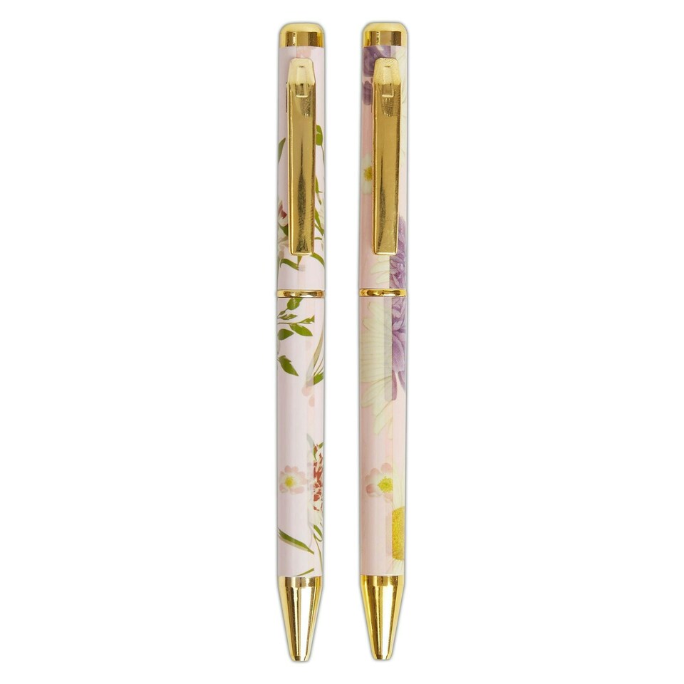 image 1 of RHS Ballpoint Pen Set, Cottage Garden, Multicoloured, Pack of 2