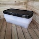 image 8 of 6 x 42L Clear Under Bed Storage Box with Black Lid, Stackable and Nestable Design Storage Solution | White | White
