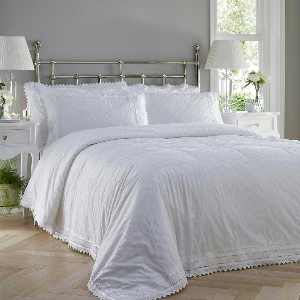 image 1 of Balmoral White Bedspread Set