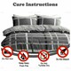 image 6 of Happy Daze Printed Duvet Cover Set Reversible Polycotton Beddings Grey | Single
