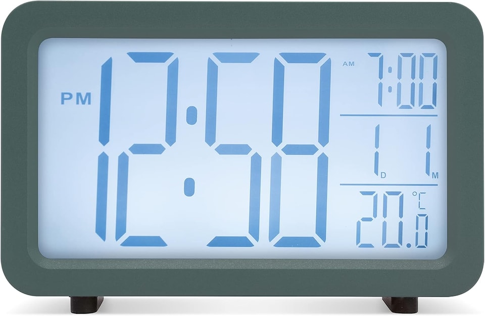 image 1 of Acctim Harley Superbrite Modern Digital Alarm Clock | Blue | Storm Blue