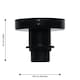 image 6 of Set of 2 Cassidy - Black E27 Flush Mount Ceiling Lights for Easy Fit Shades | Black | 2