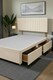 image 2 of Emily No Draw Divan Bed Base with Headboard Plush Velvet
