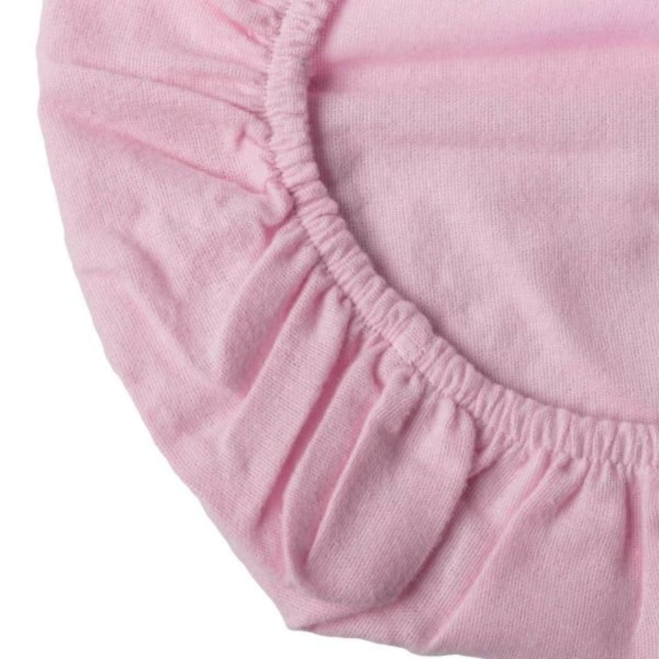 image 1 of Homescapes Pink Brushed Cotton Fitted Pram Sheet Pair 100% Cotton, 30 x 73 cm | Multi | Not provided