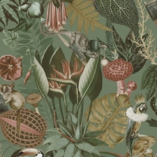 Holden Décor Wonderland Tropical Wallpaper - Sage - 10m x 53cm Green