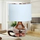 image 4 of Clarissa - 40cm Gold Glass Table Lamp with White Shade Gold | White