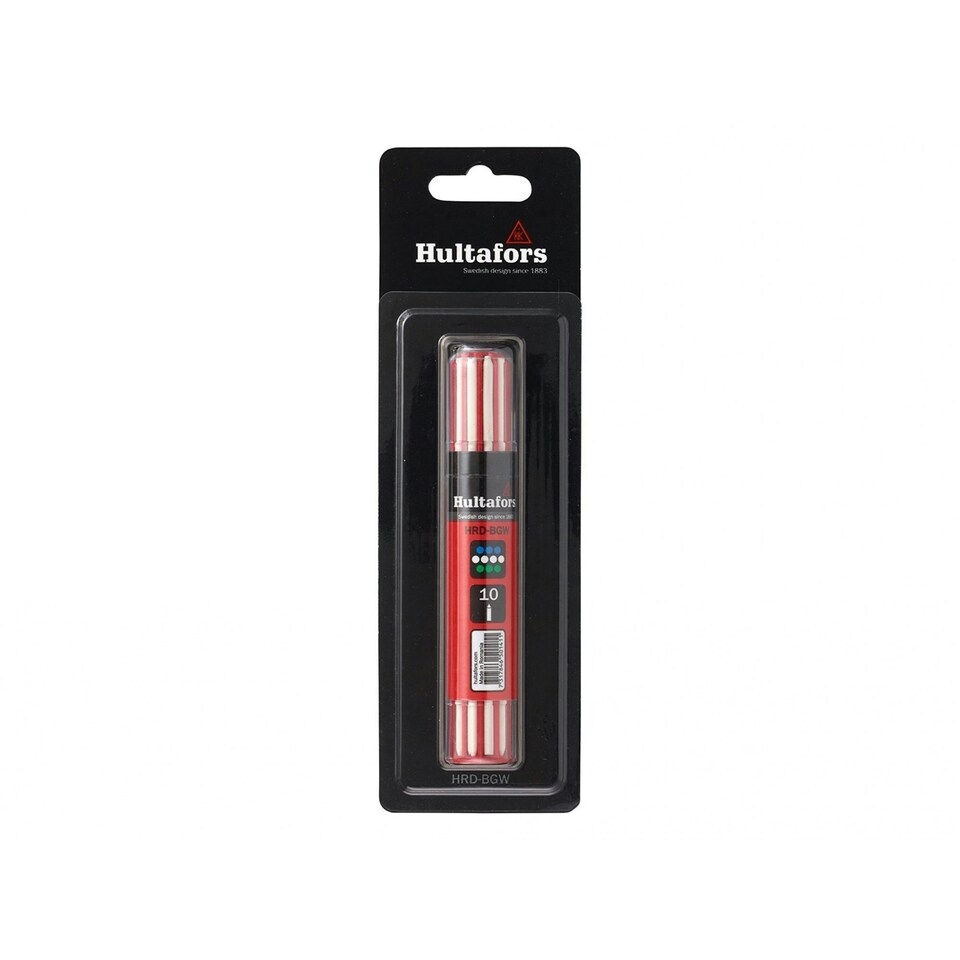 Hultafors Dry Marker Refill, Blister Pack - Multi Colour - Blue/White/Green (10)