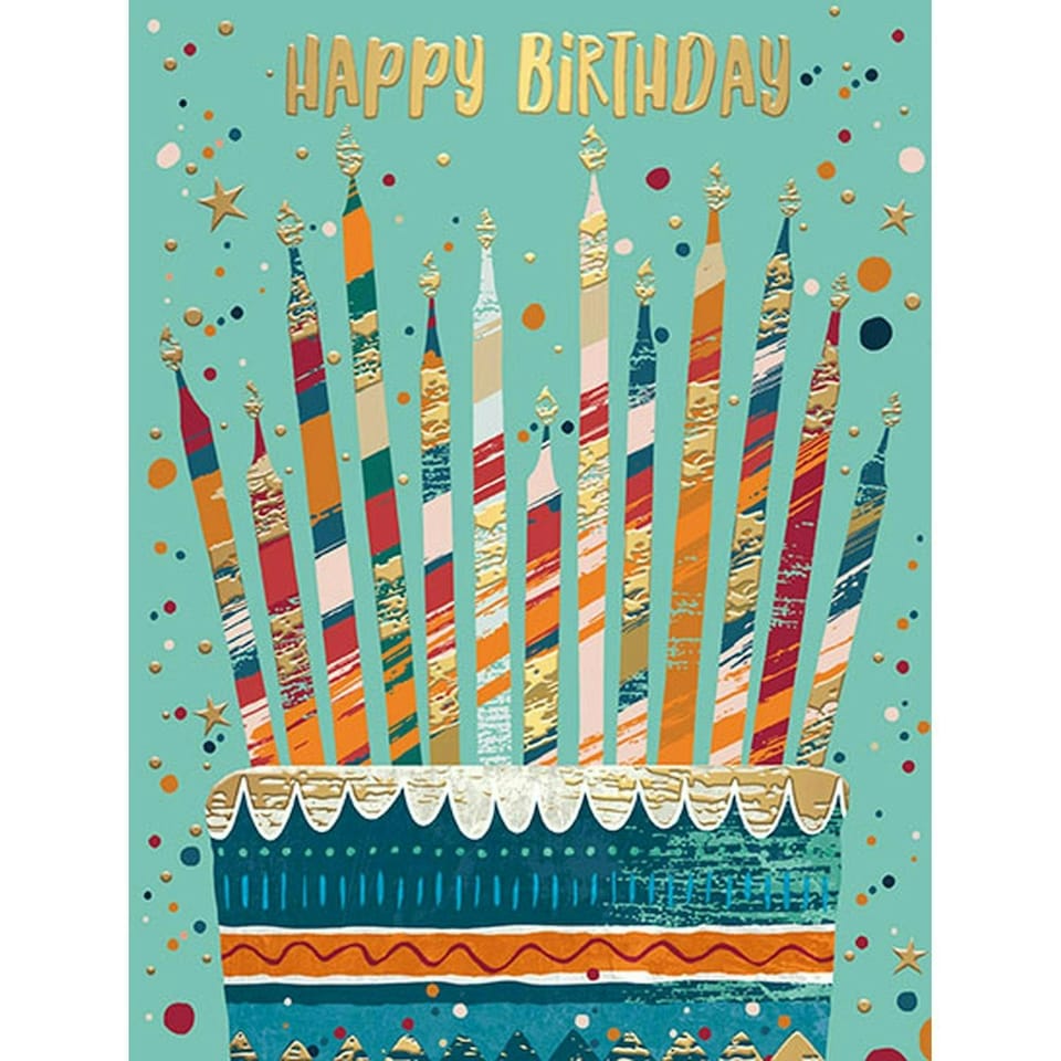 Words 'n' Wishes Traditional Open Birthday Card for a Male, Birthday Card for Male, Multi-Coloured 203 x 152 mm